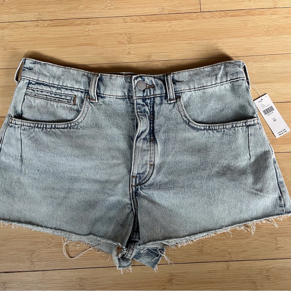 Pilcro Blue Jean Shorts Distressed Cutoff Style